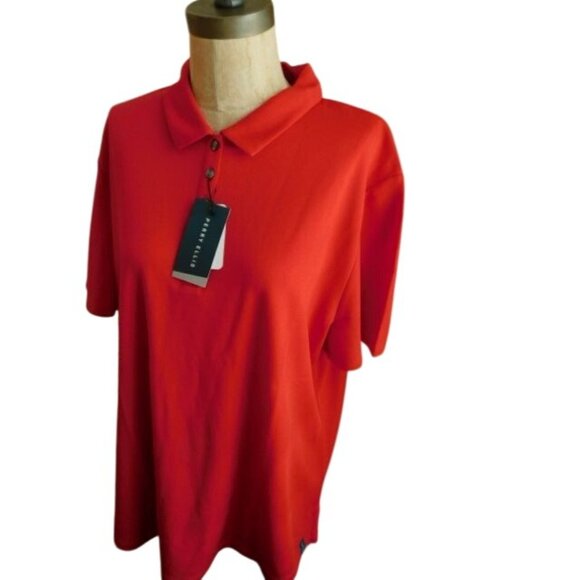 Perry Ellis Size XXL 2X Ladies Red Golf Shirt Top NWT Sporty Plus Size - Picture 2 of 3